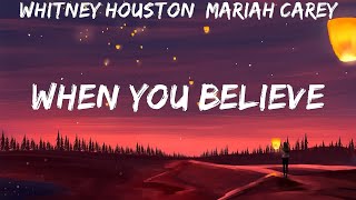 Whitney Houston, Mariah Carey ~ When You Believe # lyrics # Dionne Warwick, Cyndi Lauper, Céline