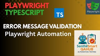 Playwright#22 Error Message Validation | Capture & Assert Error Text | Playwright Tutorial |