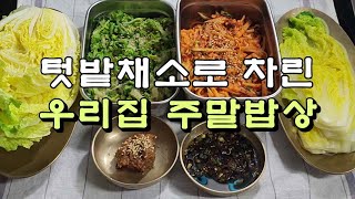 텃밭채소로 차린 우리집 주말 식탁