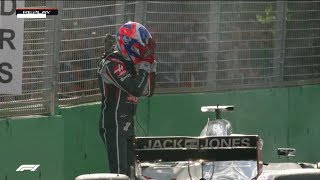 Magnussen and Grosjean (Haas) double DNF | F1 2018 Australia GP