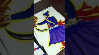 DASHMESH PITA GURU GOBIND SINGH JI #art #drawing #ytshorts #shorts #sketching