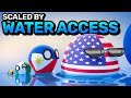 COUNTRIES SCALED BY WATER ACCESS | Countryballs Animation