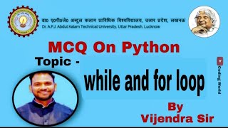 PYTHON-SESSION-8-MULTIPLE QUESTION ON WHILE AND FOR LOOP WITH ANSWER AND EXPLANATION