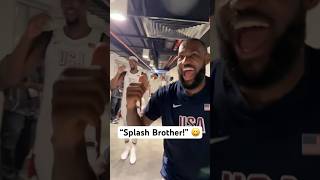 “Bam Bam Splash” - LeBron James \u0026 Bam Adebayo after USA’s win! 🤣 | #Shorts