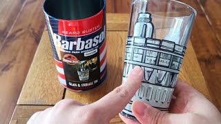 Jurassic Park Drinking Glass in Barbasol Shaving Cream Tin | Paladone | Opening \u0026 Review