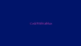 Introduction to Python Programming language | CodeWithVaibhav