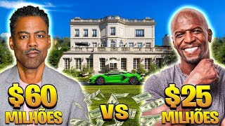 Quem é o comediante mais rico: Chris Rock ou Terry Crews? (casas, carros, negócios, fortuna...)
