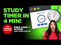 Create a Study Timer UI in Just 4 Min | HTML CSS JS Project + Free GitHub Code