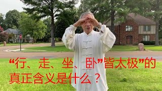 “行、走、坐、卧”皆太极”的真正含义是什么？中国传统武术太极、形意、八卦三大内家拳之首的太极的奥妙是什么？