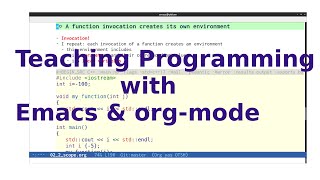 Using emacs and org-mode to teach programming