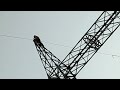 Shield Wire Stringing Work in Substation