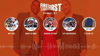 First Things First audio podcast(12.4.17)Cris Carter, Nick Wright, Jenna Wolfe | FIRST THINGS FIRST