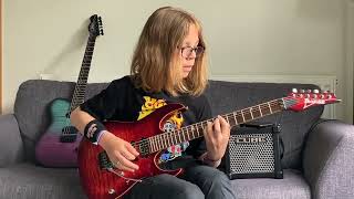 IRON MAIDEN - ACES HIGH - 14 year old guitar cover