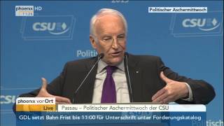 Politischer Aschermittwoch der CSU: Rede von Edmund Stoiber am 18.02.2015