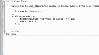YouTube VB NET Tutorial 17 Do Until Visual Basic 2008 2010