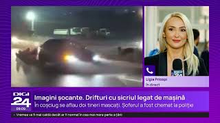 Provocare pe TikTok: Un șofer în vârstă de 24 de ani a făcut drifturi cu un sicriu legat de mașină