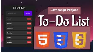 JavaScript Project: To-Do List App with CRUD & Local Storage Tutorial