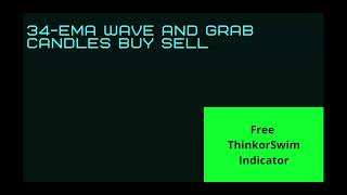 FREE Indicator with buy/sell signals | 34-EMA Wave and GRaB Candles Indicator for ThinkorSwim