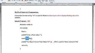 %f FLOAT INPUT OUTPUT IN C PROGRAM DEMO
