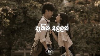 Dathin Allan (දෑතින් අල්ලන්) | Slowed + reverb | 8D audio experience