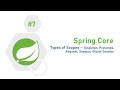 7 - Types of Scopes in Spring #Spring #Singleton #Prototype #Request #Session #GlobalSession #Scopes