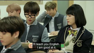 ENGSUB Run BTS EP 11 Full Episode BTS School Party Min Young Girl