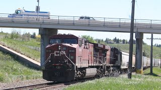 CP 8648 Leads CP 301 (Grain Loads) West at Keith East AB, CP Laggan Subdivision.