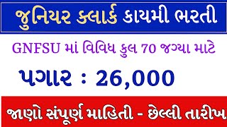 જુનિયર ક્લાર્ક કાયમી સરકારી ભરતી 2025 || gujarat government job || સરકારી કાયમી નોકરી|sarkari bharti