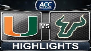 2013 ACC Football Highlights | Miami vs South Florida | ACCDigitalNetwork