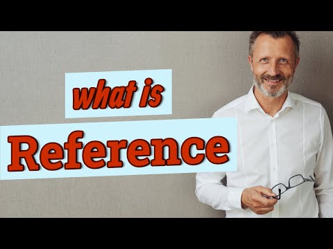What is a synonym for reference?