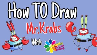 كيف نرسم مستر سلطع من كرتون سبونج بوب فيديو تعليميHow to draw Mr.Krabs from SpongeBob Video tutorial