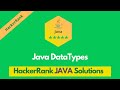 HackerRank Java Datatypes problem solution in Java | Java problems solutions | Programmingoneonone