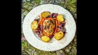 Garlic Roasted Chicken Thighs with Veggies