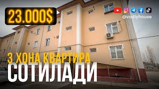 Фарғона шахар Миндонободда 3 хона квартира сотилади