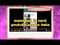 Cara membuat rekomendasi video (i) card youtube di HP Android