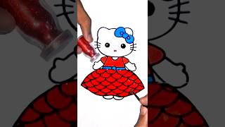 ✨🎀🐱👗💫 #glitter #coloring #glitterart #hellokitty