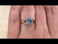 1.69ct aquamarine and ruby ring. westbrook ring hand video