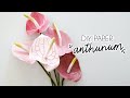 How to make paper anthurium flower (DIY crafts tutorial)