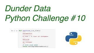 Dunder Data Python Challenge #10