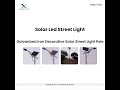 galvanized iron decorative solar street light pole