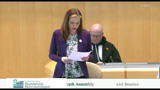 19th Assembly, 2nd Session, Day 66 - Inuvialuktun Interpretation 4MARCH2021