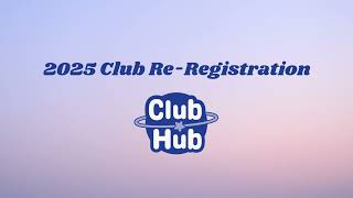 Club Re-Registration 2025