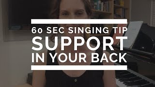 60 Second Singing Tip: Support for your Back | Arden Kaywin Vocal Studio