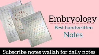 Embryology MBBS/BAMS 1st prof. handwritten notes||#embryology #handwrtten #notes wallah