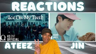 ATEEZ 'Ice On My Teeth' + JIN 'Running Wild' & 'Heart On The Window' #REACTION