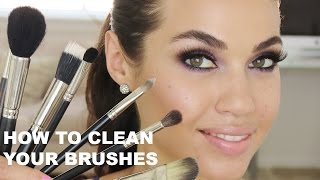 TUTORIAL | How To Clean Makeup Brushes | Eman