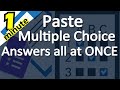 How to Paste Multiple Choice Answers in Google Forms and Google Quizzes all at Once Quickly