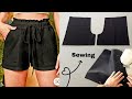 Making shorts for women with pockets and elastic