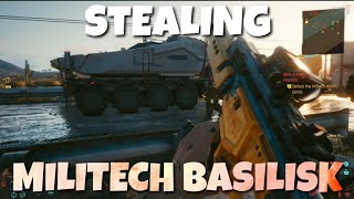 Cyberpunk 2077 - Stealing Militech Basilisk Vehicle \u0026 More! - Quest Gameplay