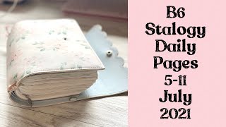 B6 Stalogy || plan with me weekly pages || 5-11 July  2021